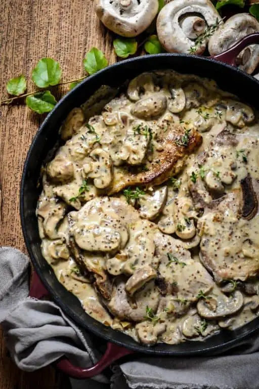 Pork Chops with Creamy Dijon Mushroom Sauce