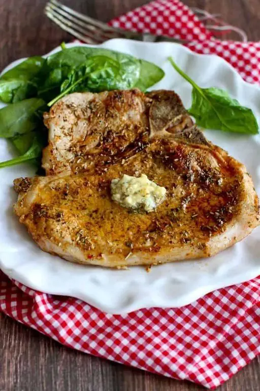 Pork Chops with Garlic Herb Butter