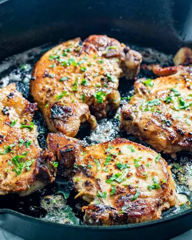 Pork Chops with Lemon Garlic Butter