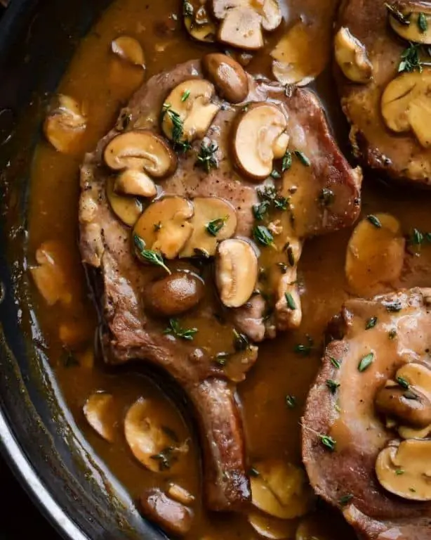 Pork Chops with Marsala Mushroom Sauce