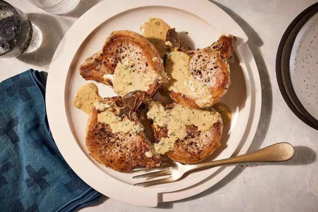 Pork Chops with Mustard Cream Sauce