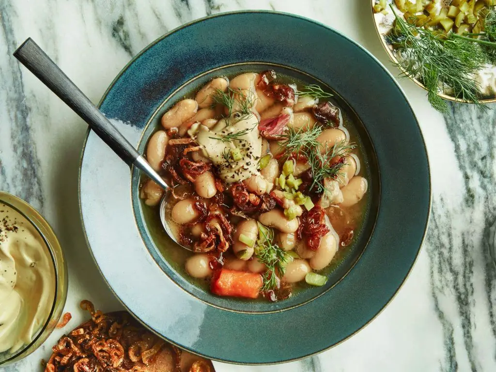 Pork Hock and Bean Soup with Herbs