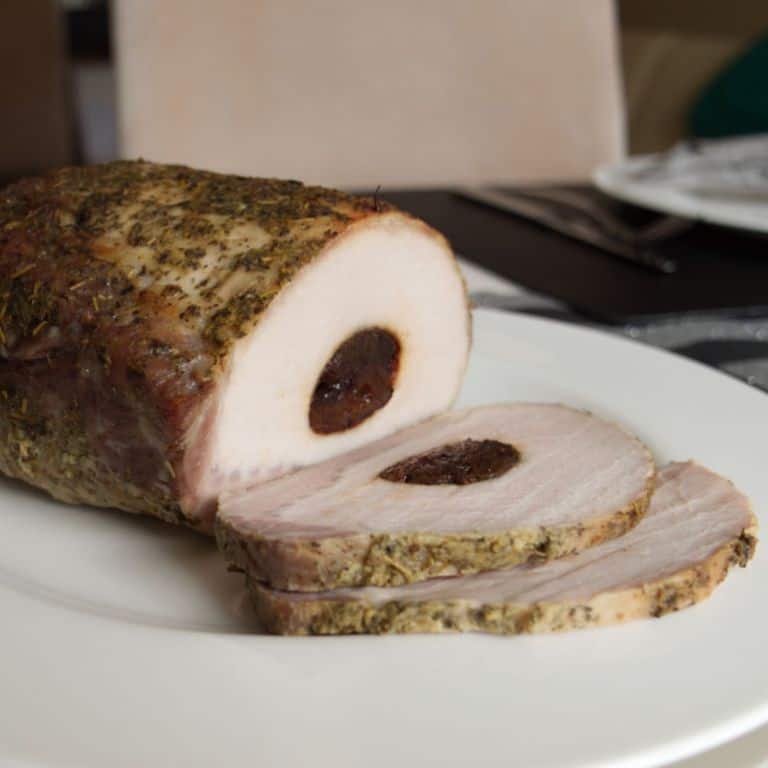 Pork Loin with Prunes and Dumplings