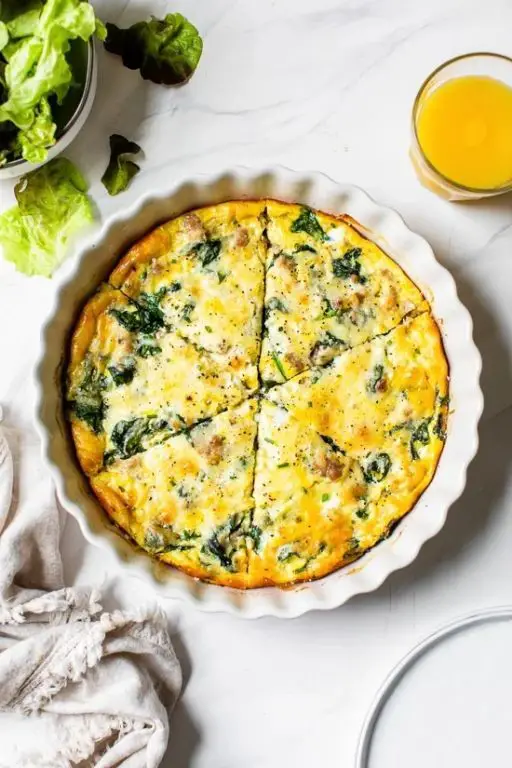 Pork Sausage and Spinach Quiche