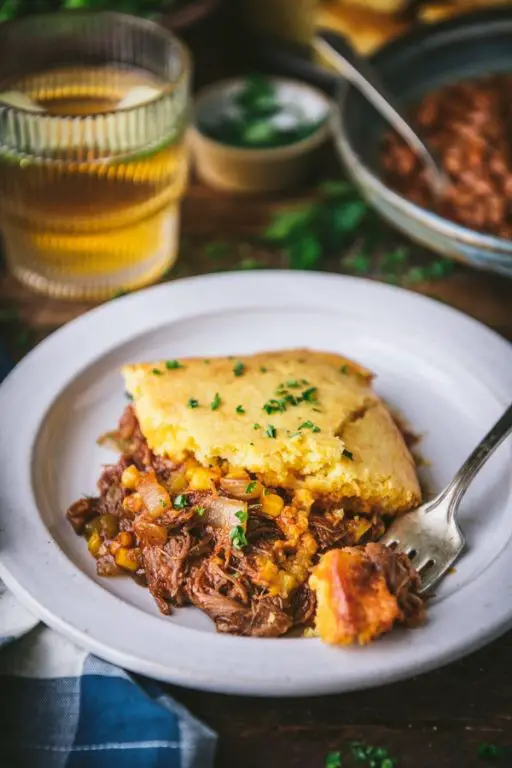 Pork and Cornbread Casserole