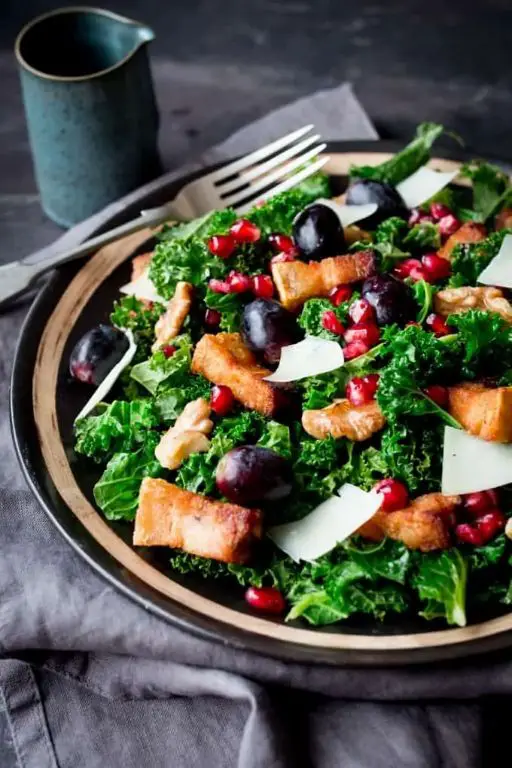 Pork and Kale Salad with Balsamic Dressing