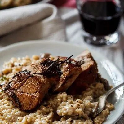 Pork and Mushroom Risotto