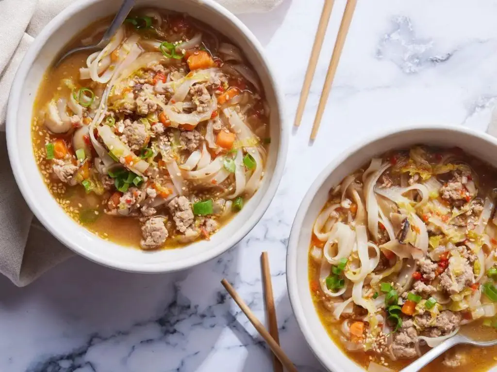 Pork and Rice Noodle Soup