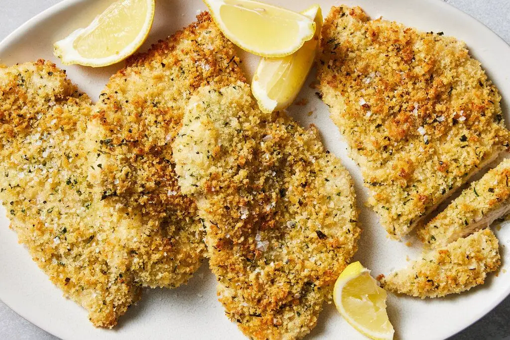 Poultry Seasoning Crusted Chicken Parmesan