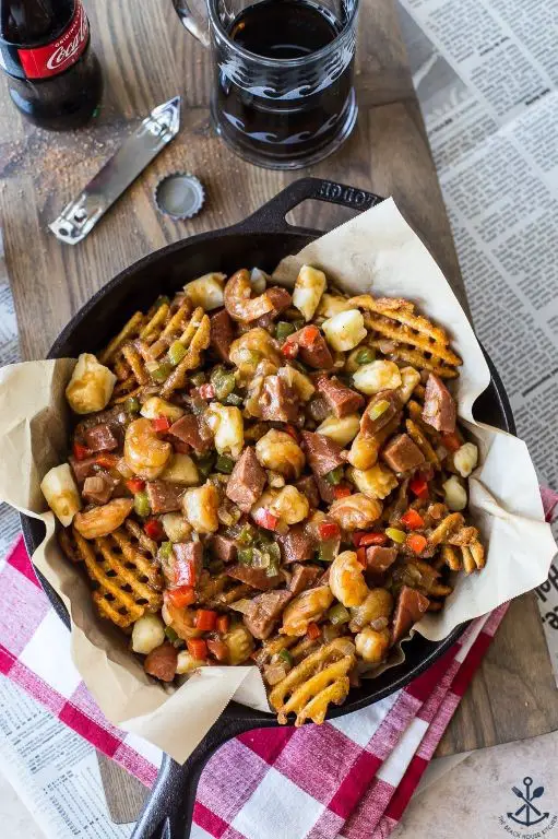 Poutine with Shrimp and Cajun Spices