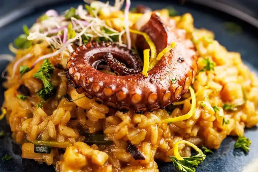 Pre Cooked Octopus Risotto with Saffron
