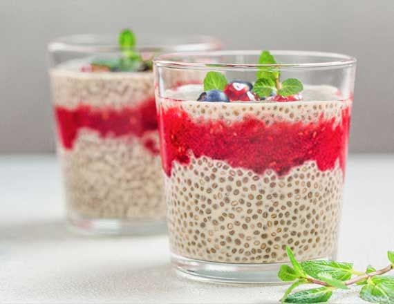 Prickly Pear Fruit Chia Pudding