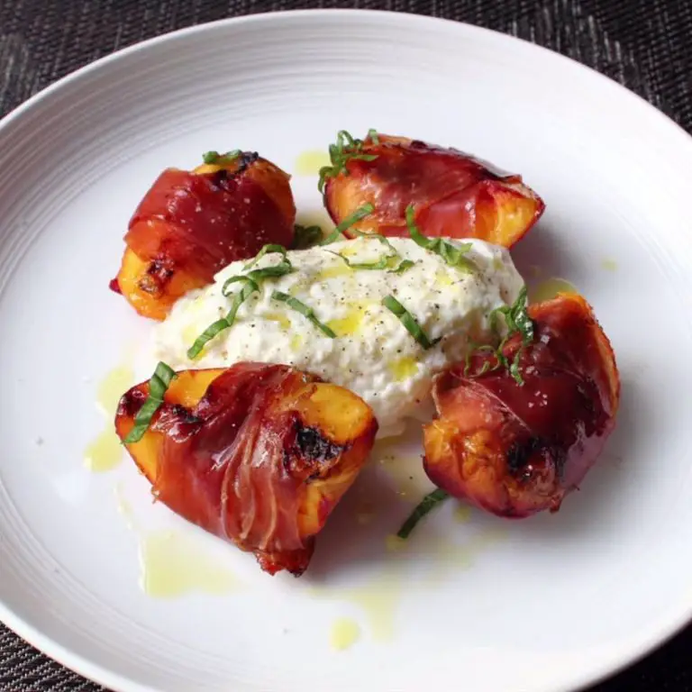Prosciutto-Wrapped Grilled Peaches