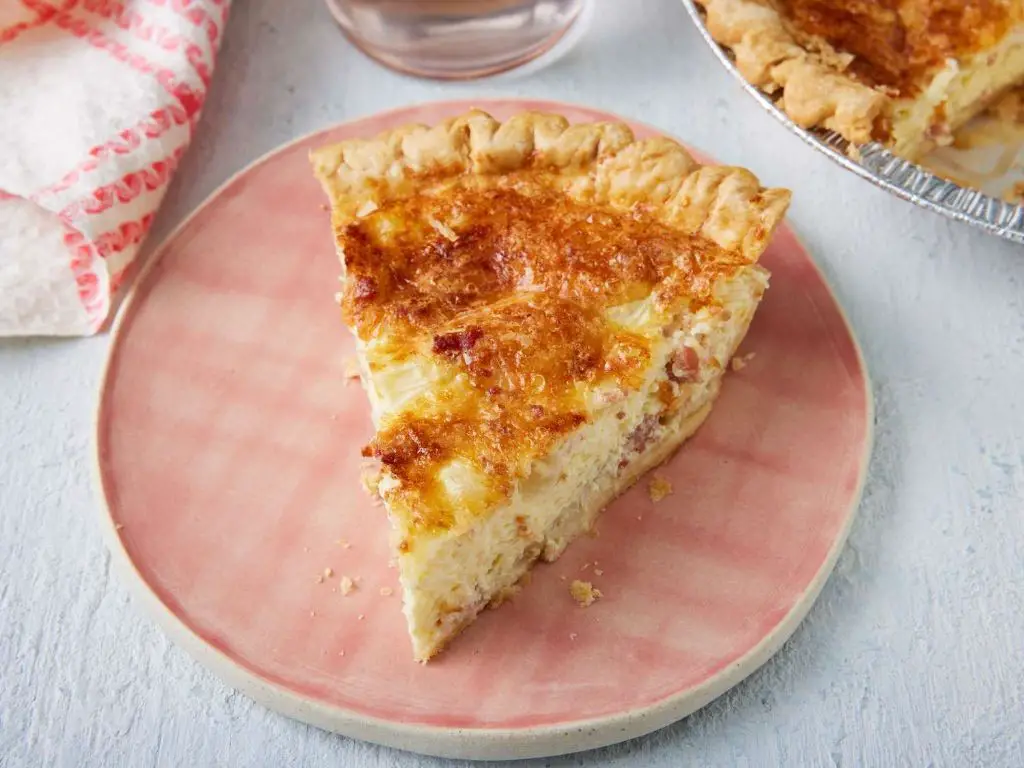 Provolone Cheese and Bacon Quiche