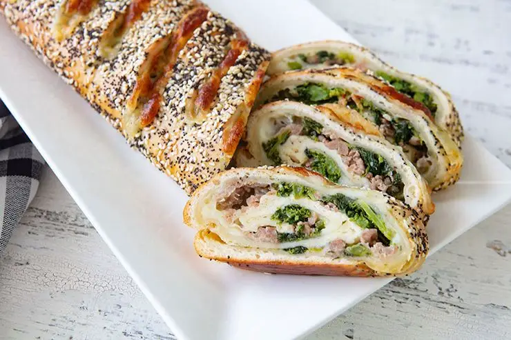 Provolone Cheese and Sausage Stromboli