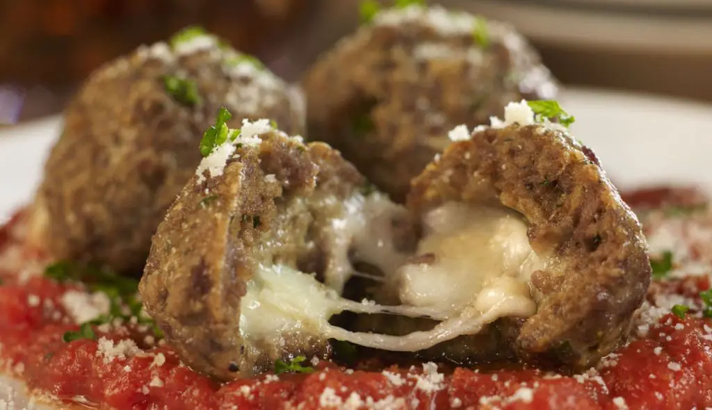 Provolone Stuffed Meatballs