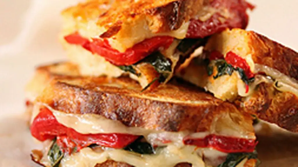 Provolone and Roasted Red Pepper Panini