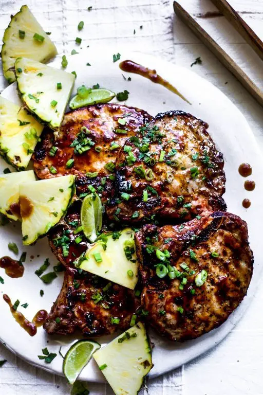 Puerto Rican Pork Chops with Pineapple Glaze