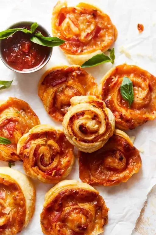 Puff Pastry Pizza Rolls with Pepperoni