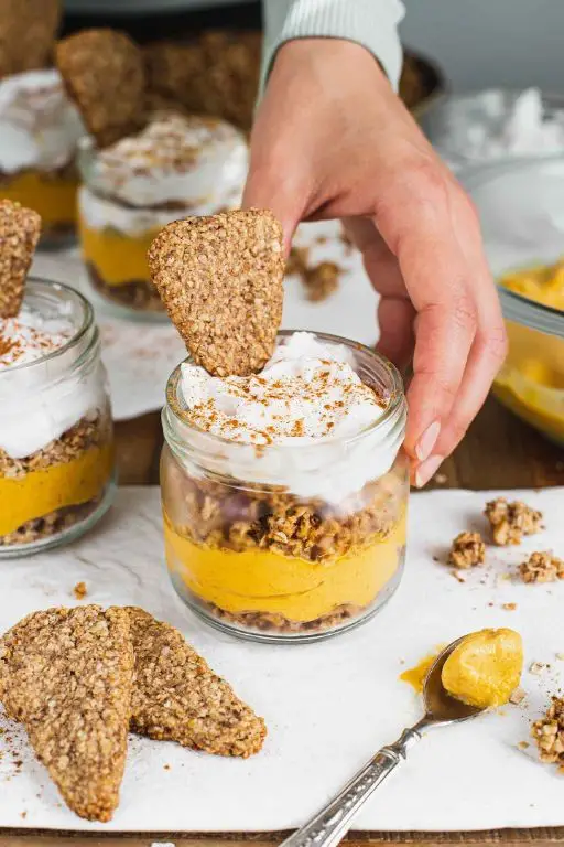 Pumpkin Cheesecake Parfaits with Granola Layers