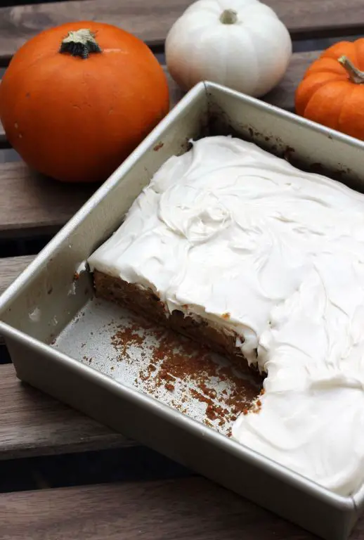 Pumpkin Cream Cheese Frosted Brownies