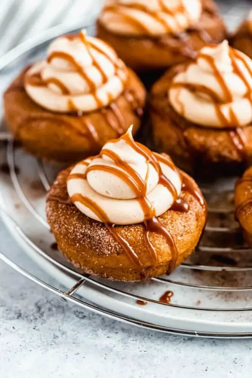 Pumpkin Cream Cheese Frosted Donuts