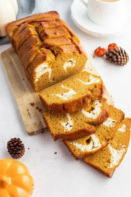 Pumpkin Cream Cheese Swirl Bread