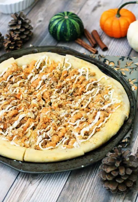 Pumpkin Spice Dessert Pizza with Cream Cheese Frosting