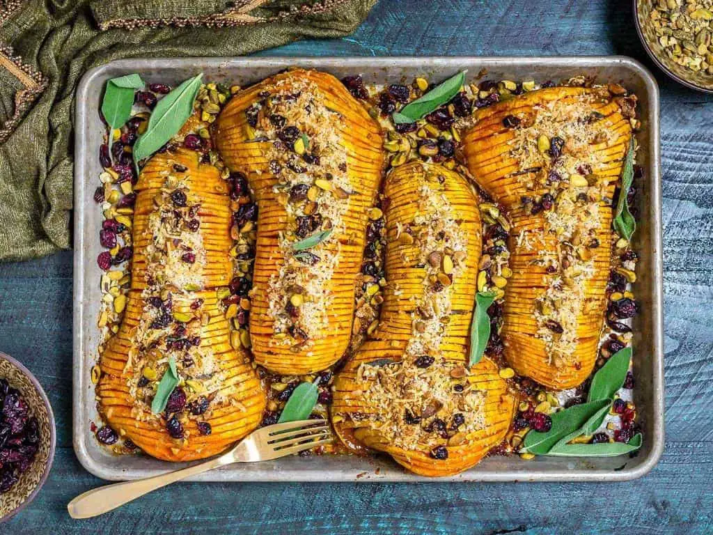 Pumpkin Spice Hasselback Butternut Squash
