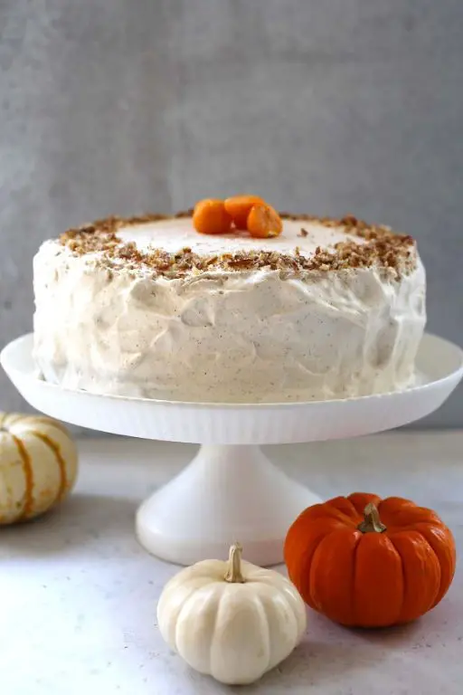 Pumpkin Spice Hoe Cakes with Whipped Cream