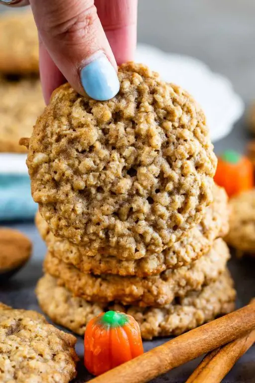 Pumpkin Spice Oatmeal Cookies