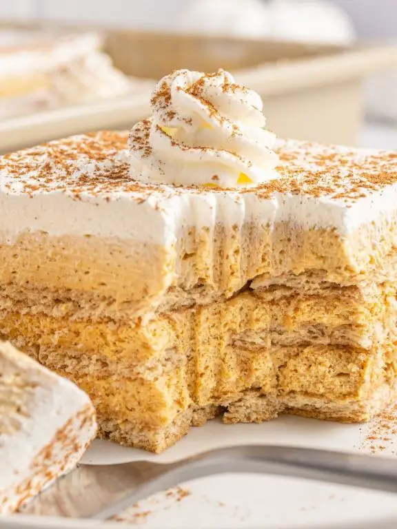 Pumpkin Spice Refrigerator Cake