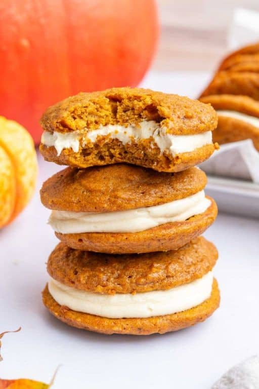 Pumpkin Spice Whoopie Pies with Maple Buttercream