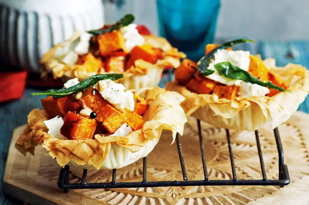 Pumpkin and Sage Phyllo Tartlets