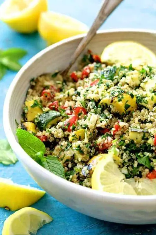 Quinoa Tabouli with Grilled Zucchini