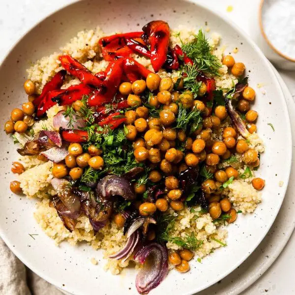 Quinoa Tabouli with Roasted Red Peppers
