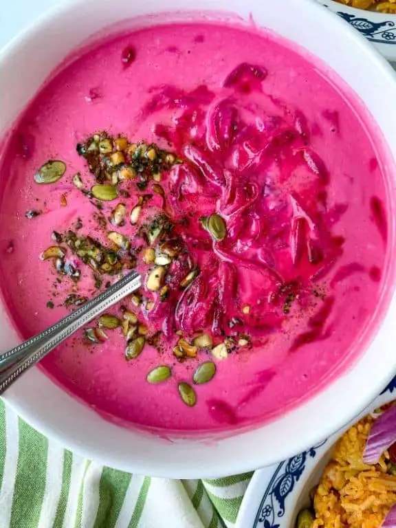 Quinoa and Beetroot Raita
