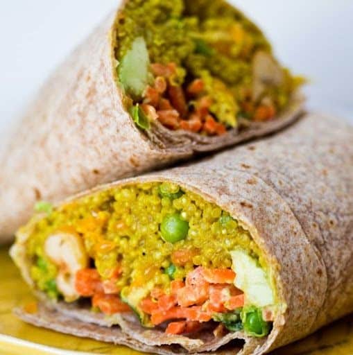 Quinoa and Mango Chutney Wrap
