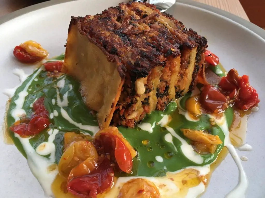 Rabbit and sausage lasagna