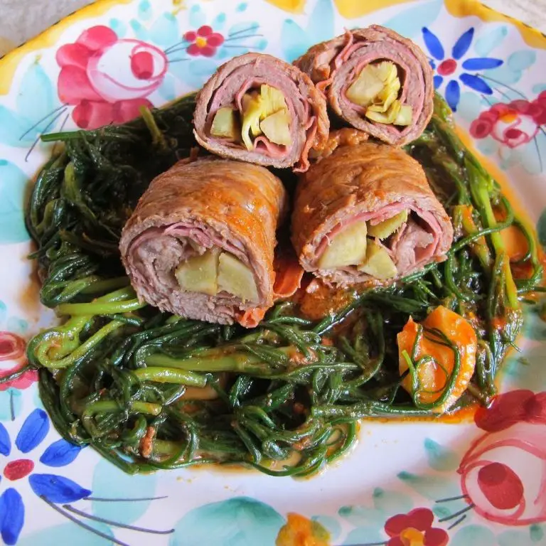 Rabbit involtini with prosciutto and sage