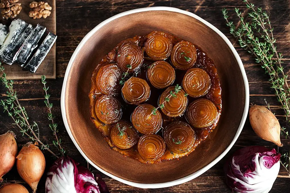 Radicchio and Caramelized Onion Tart