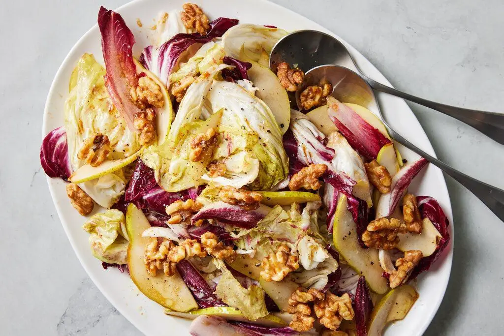 Radicchio and Pear Salad with Walnuts