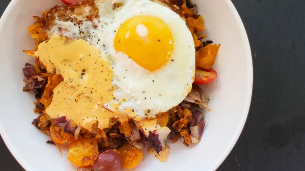 Radicchio and Sweet Potato Hash