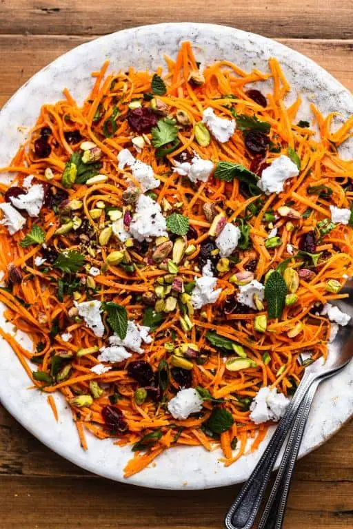 Rainbow Carrot Salad with Citrus Dressing