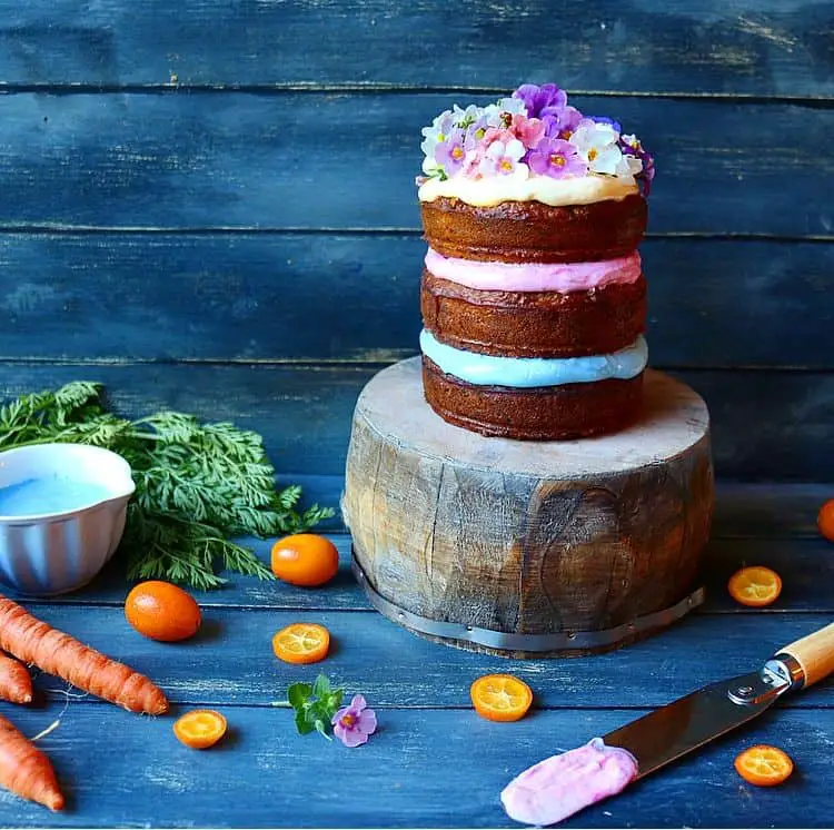 Rainbow Carrot and Almond Cake