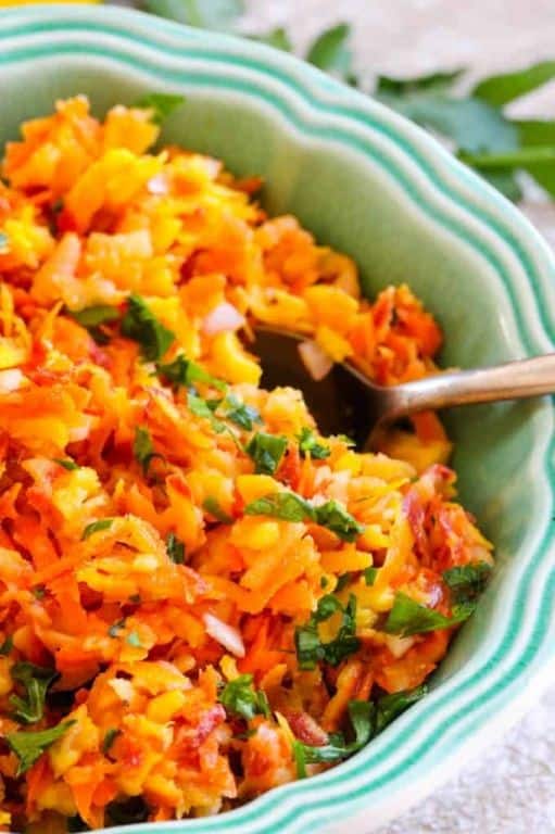 Rainbow Carrot and Apple Slaw