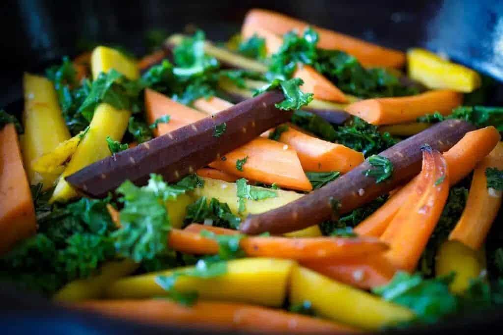 Rainbow Carrot and Kale Stir-Fry