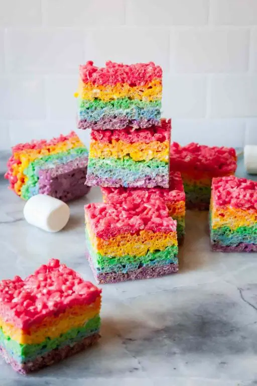 Rainbow Rice Krispies Treats