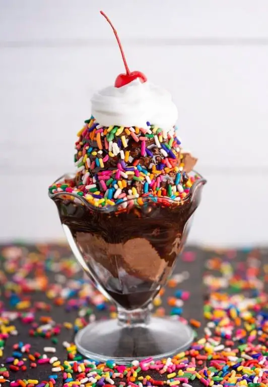 Rainbow Sprinkles Sundae
