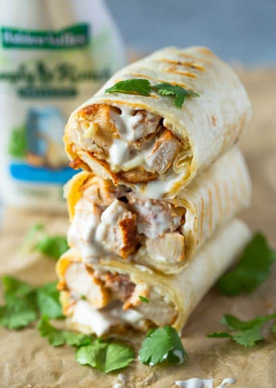 Ranch Dressing Chicken Wraps